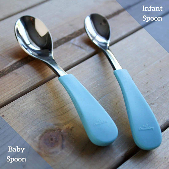 Avanchy Stainless Steel Infant Feeding Spoons (2 Pack) - Black - Image 4