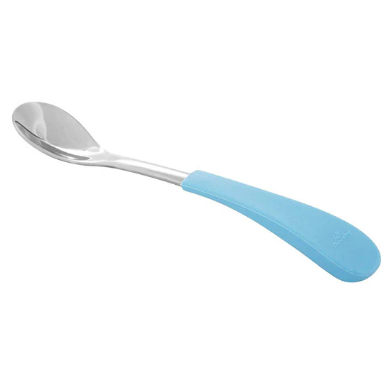 Avanchy Stainless Steel Infant Feeding Spoons (2 Pack) - Blue - Image 3