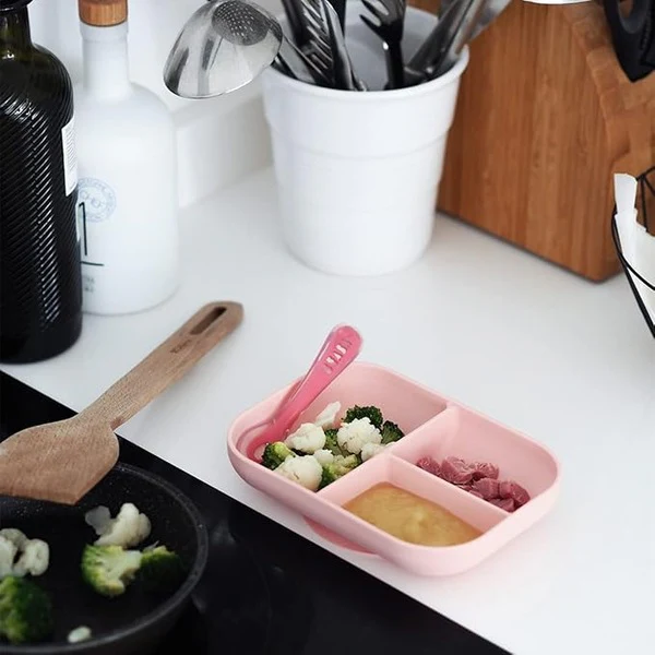 Beaba Silicone Plate + Spoon - Image 3