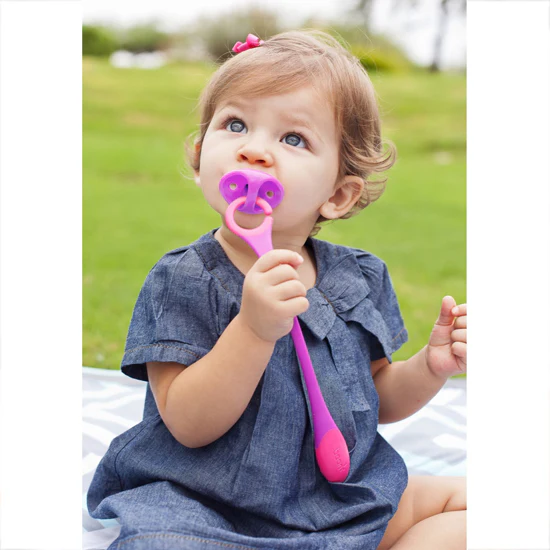Boon Hitch Pacifier Teether - Magenta/Purple - Image 3