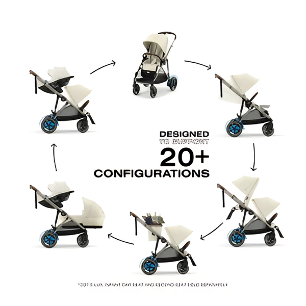 Cybex e-Gazelle Travel System with Cloud G Pro Infant Car Seat - Image 5