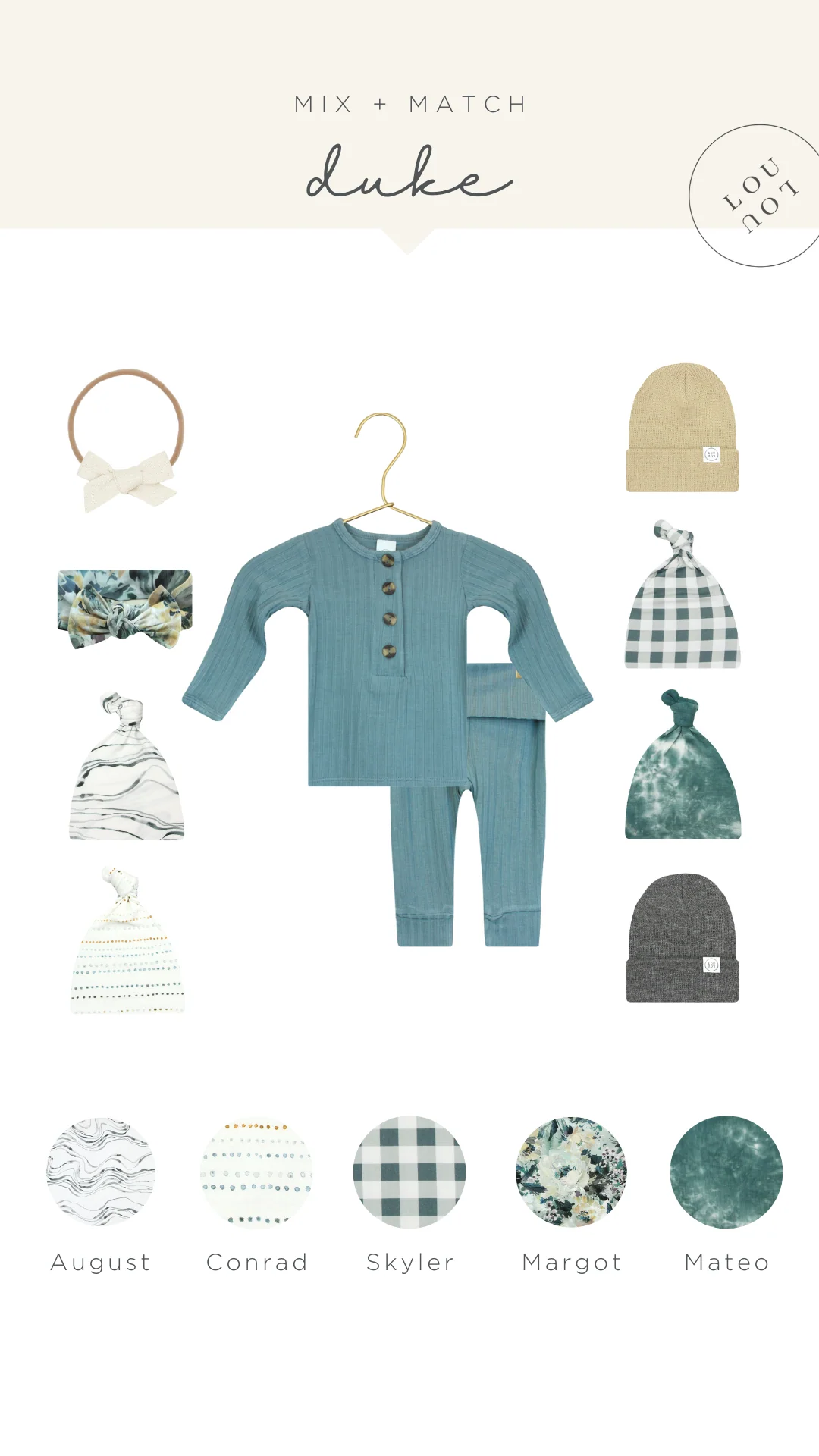 Duke Ribbed Newborn Hat Bundle (Gown) - Image 5
