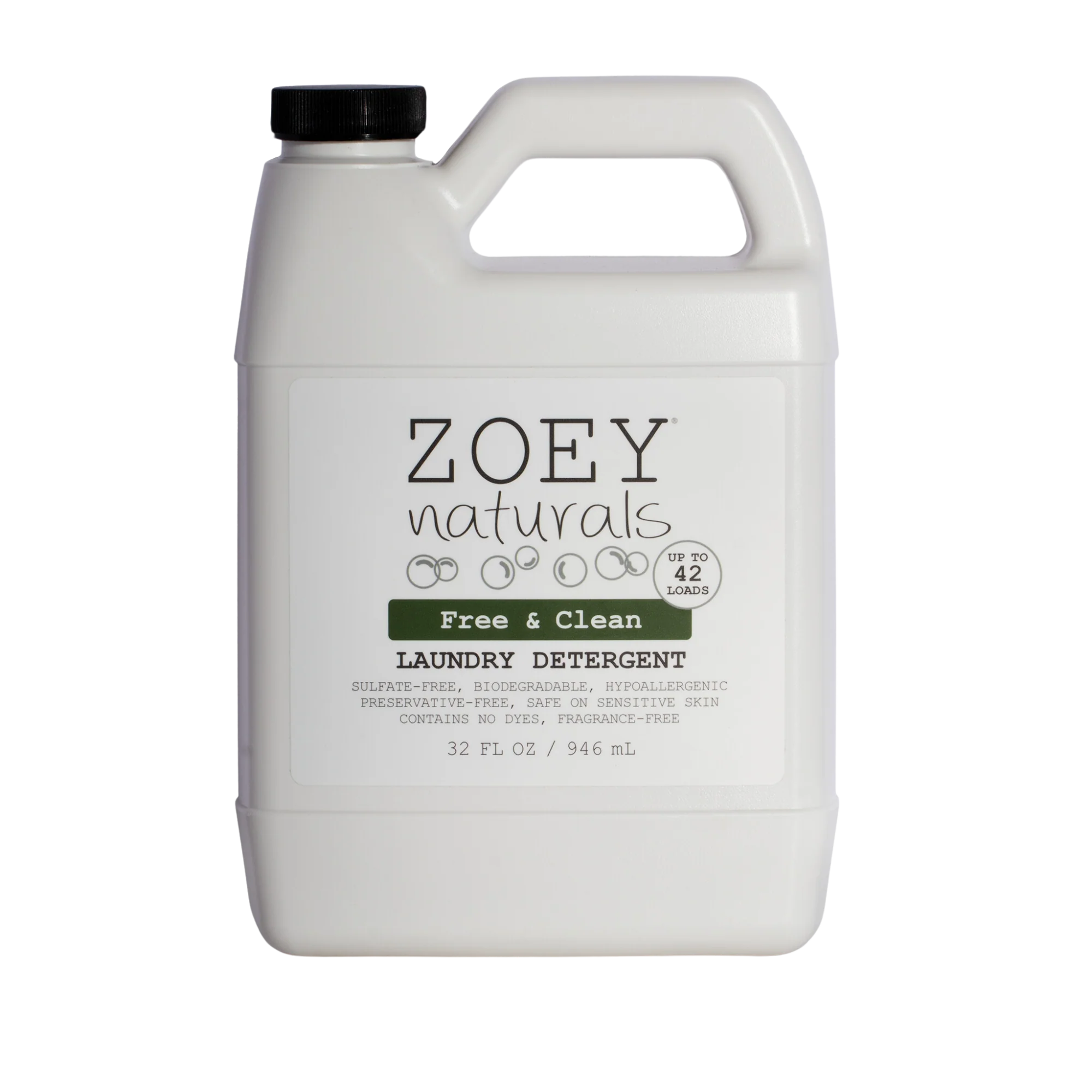 Zoet Naturals Free & Clean Laundry Detergent | Fragrance Free for Sensitive Skin, Plant Based - Image 6