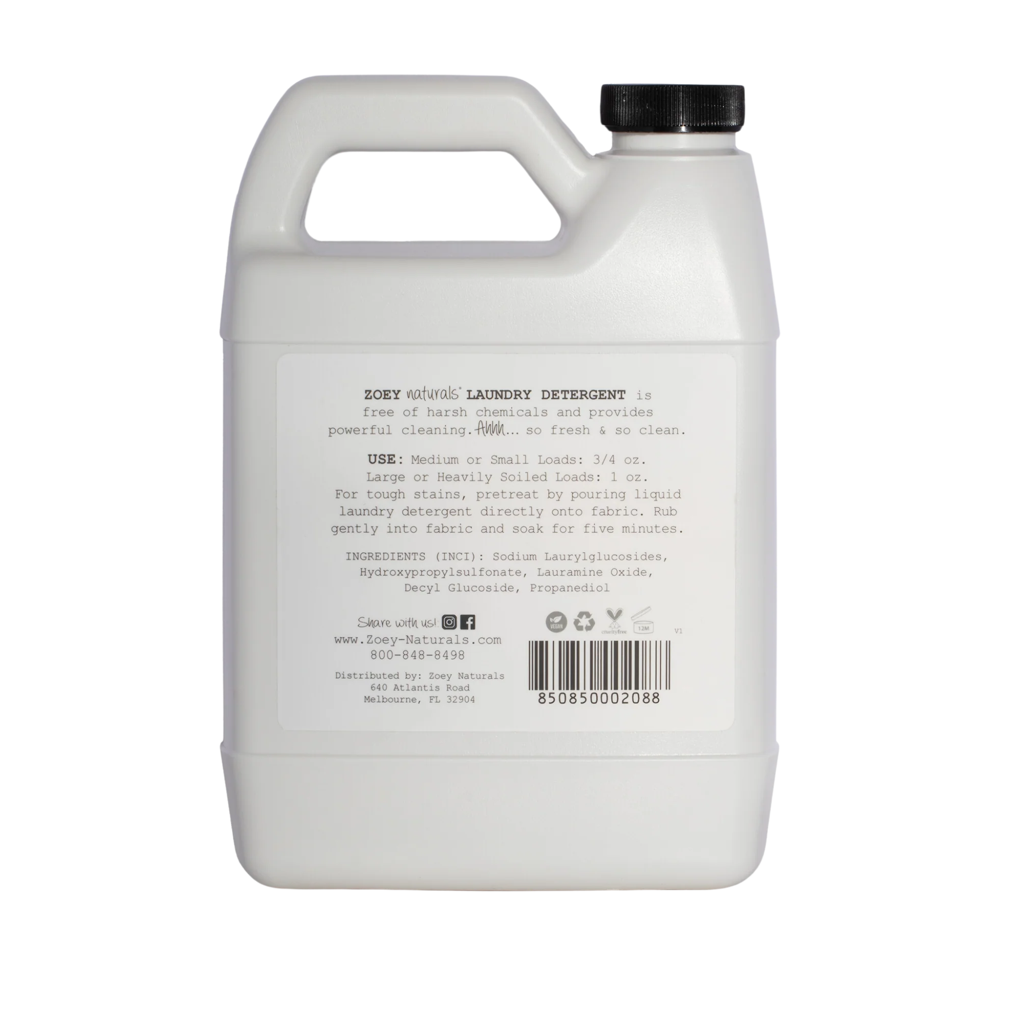 Zoet Naturals Free & Clean Laundry Detergent | Fragrance Free for Sensitive Skin, Plant Based - Image 7