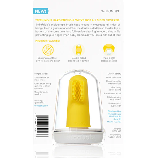 Fridababy SmileFrida the Finger Toothbrush - Yellow - Image 3