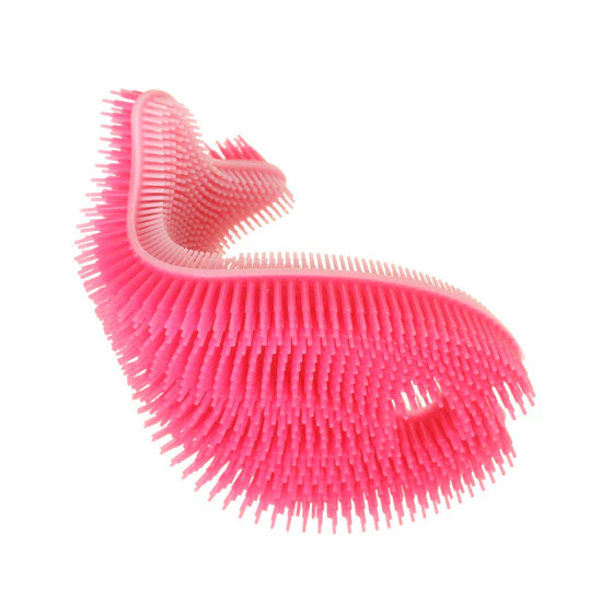 Innobaby Bathin' Smart Fish Bath Scrub - Light Pink/Fuchsia - Image 3