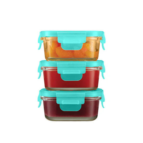 Innobaby Preppin' SMART EZ Lock Glass Container - 3 Pack - Image 3