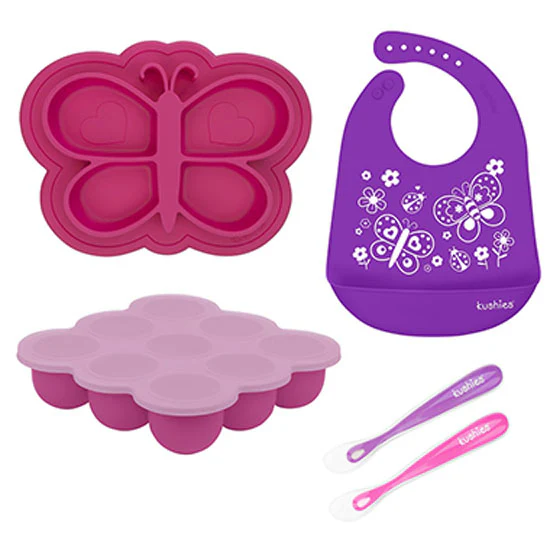 Kushies SiliSet All-In-One Silicone Gift Set - Girl - Image 3