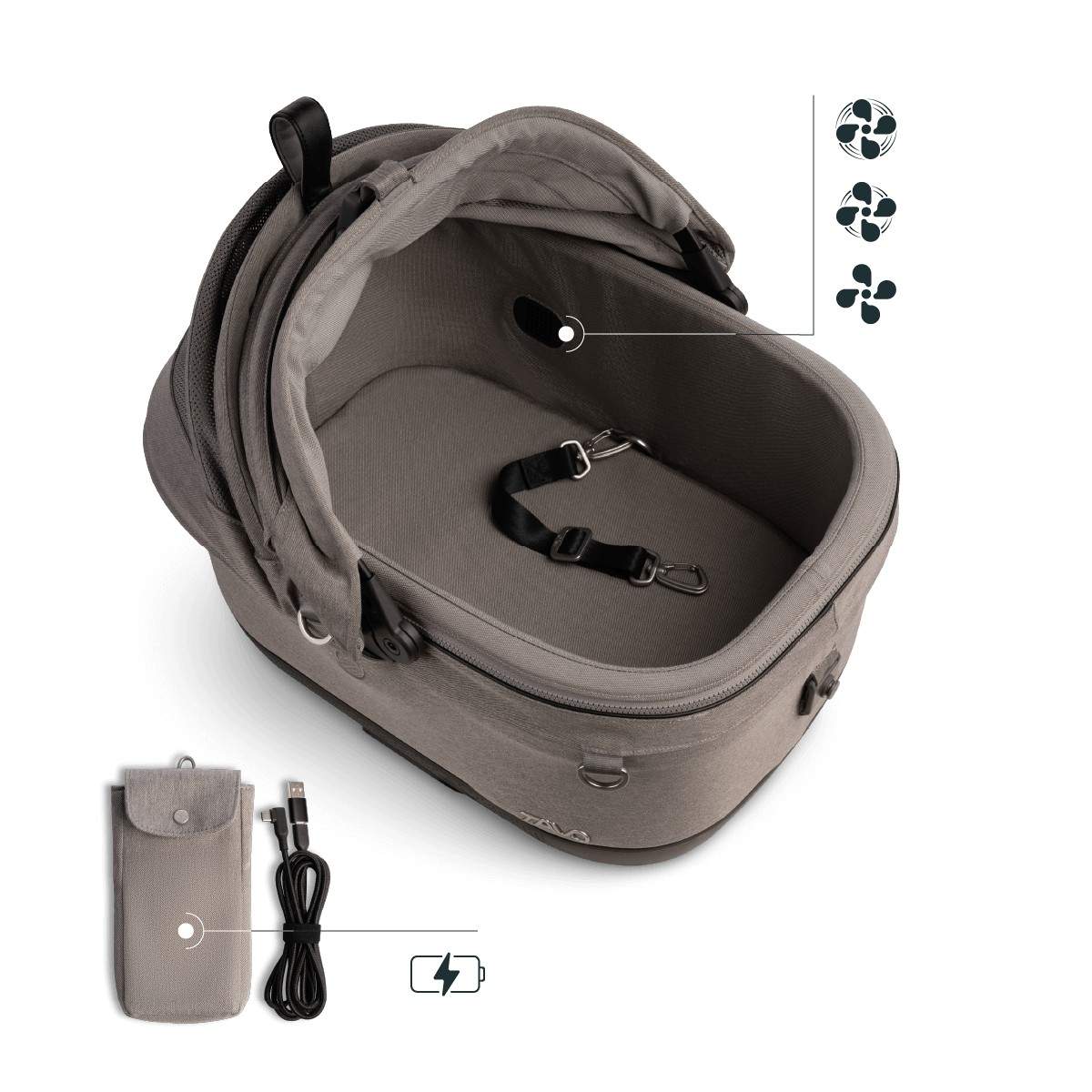 Tavo Pets Maeve iso5X Wind + Roscoe Trek Stroller - Image 4
