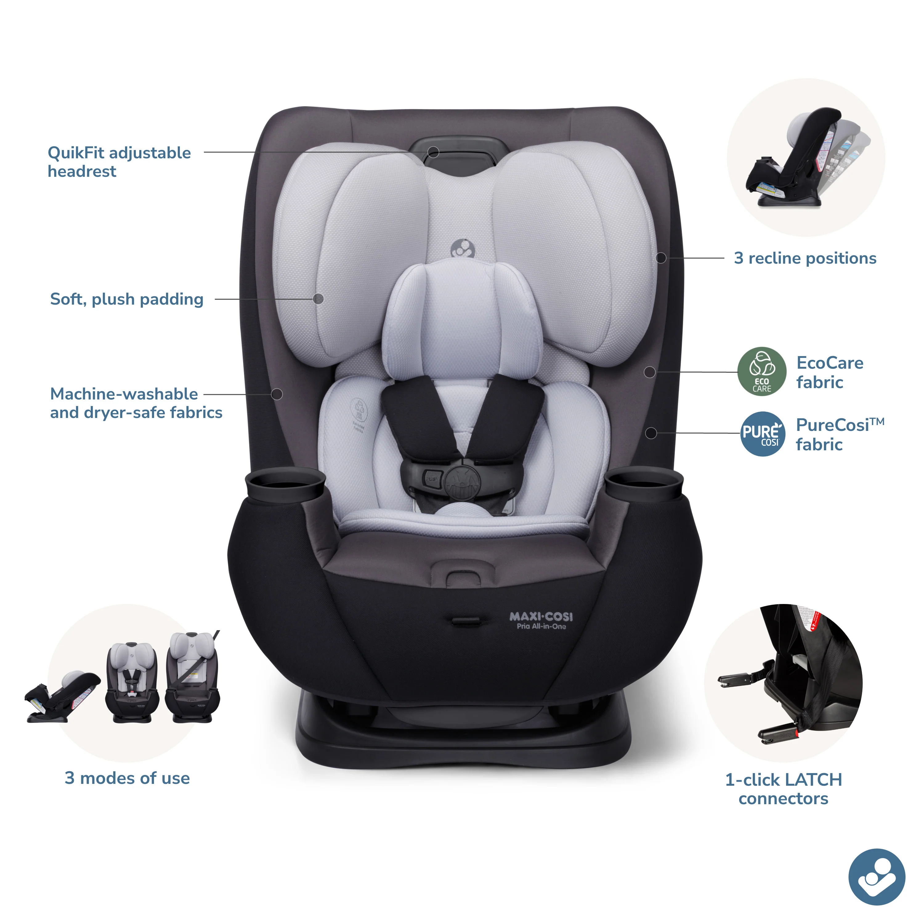 Maxi-Cosi Pria All-in-1 Convertible Car Seat - Image 3