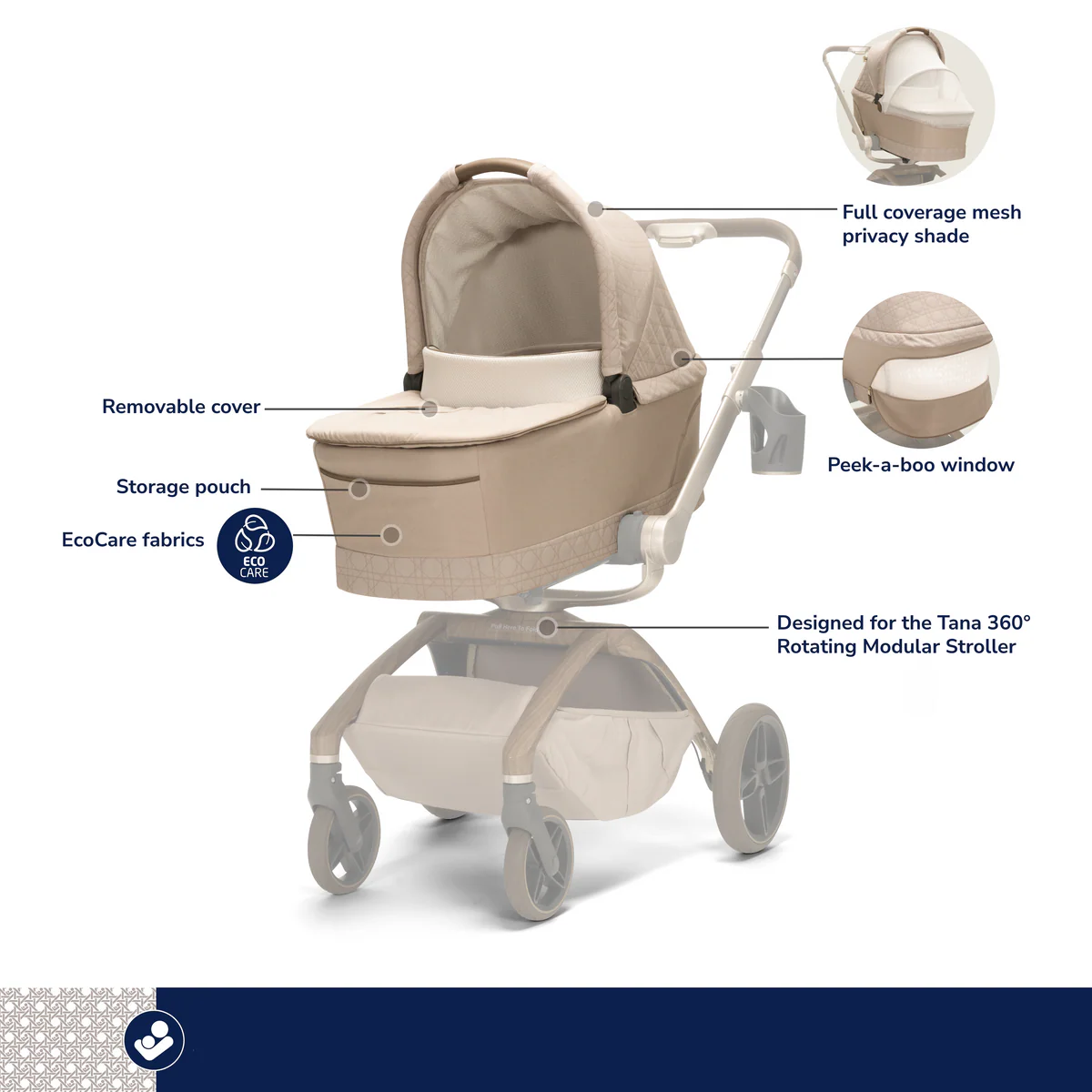 Maxi-Cosi Tana + Peri + Bassinet Bundle - Kindred - Image 4