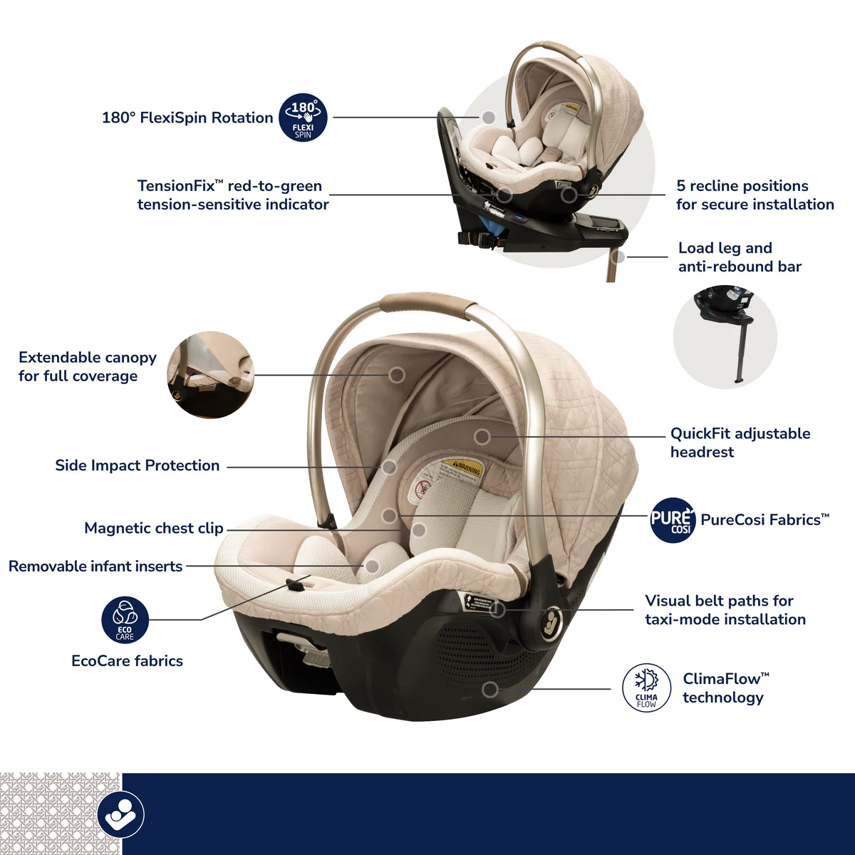 Maxi-Cosi Tana + Peri + Bassinet Bundle - Kindred - Image 8