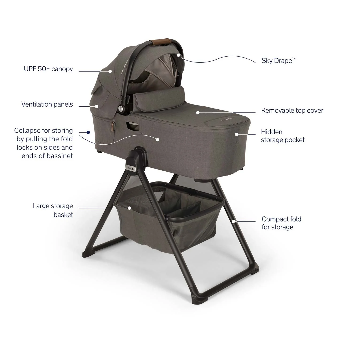Nuna Demi Next Bassinet and Stand - Image 3