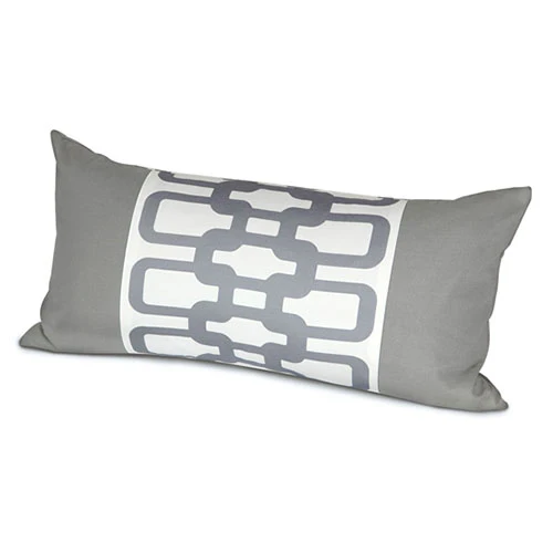 Oilo 12"x24" Link Pillow - Stone - Image 2