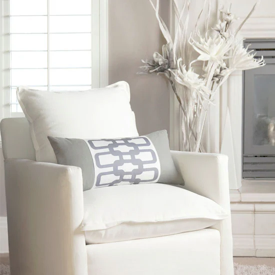 Oilo 12"x24" Link Pillow - Stone - Image 3