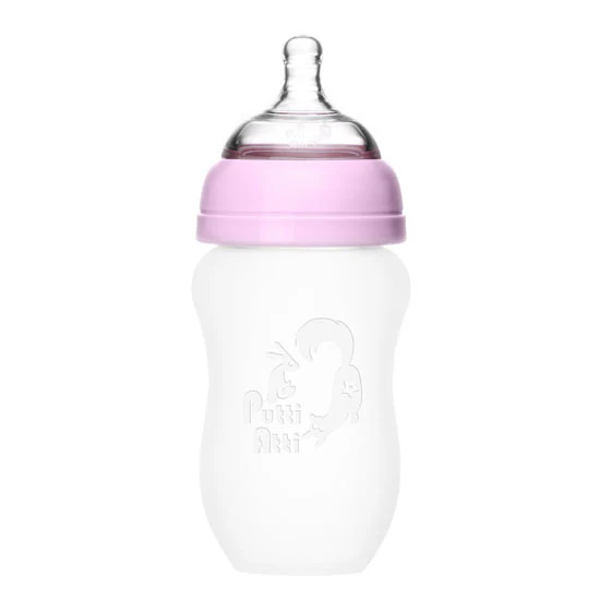 Putti Atti Silicone Baby Bottle - 8.8oz - Pink - Image 2