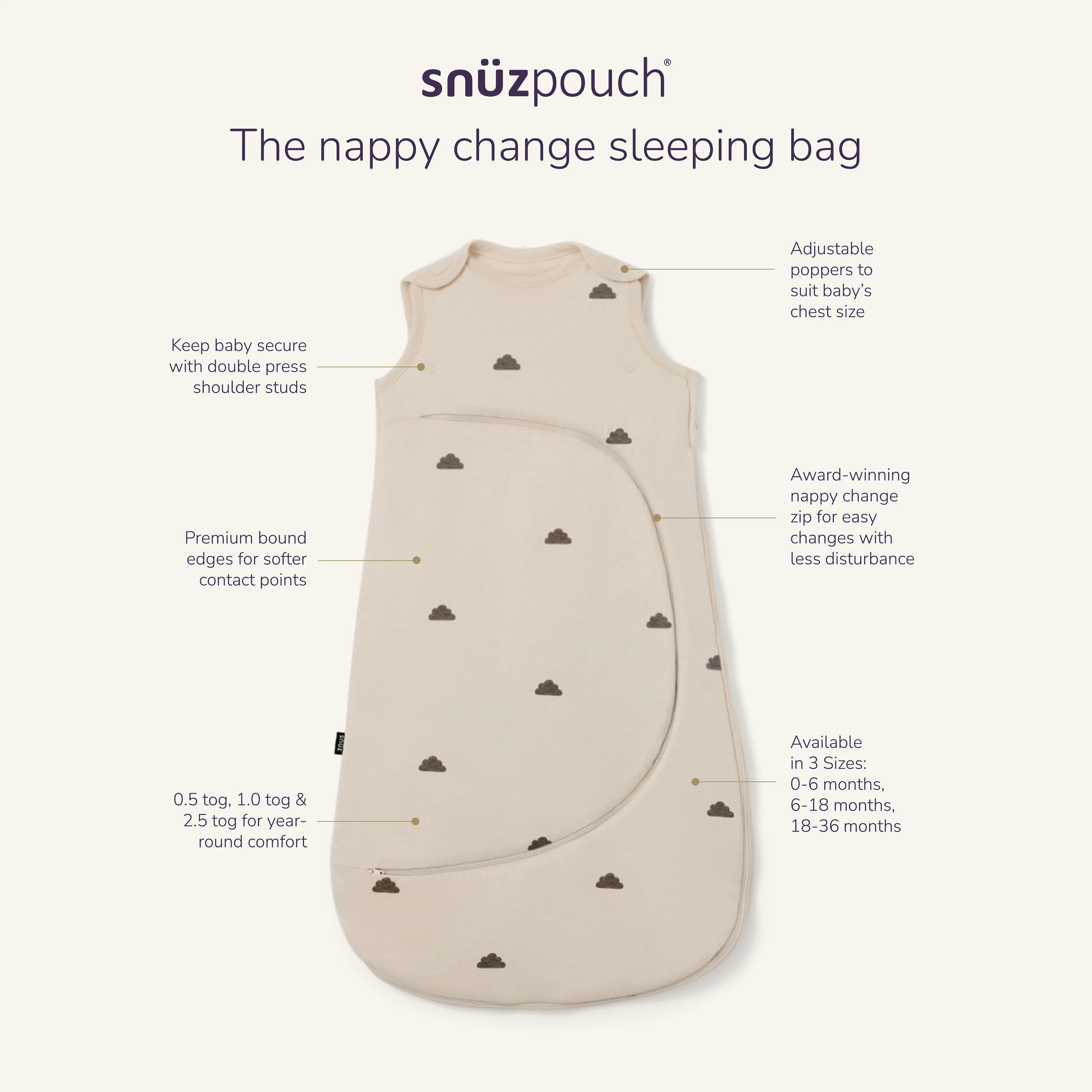 SnuzPouch Sleeping Bag - Cashmere Cross - Image 8