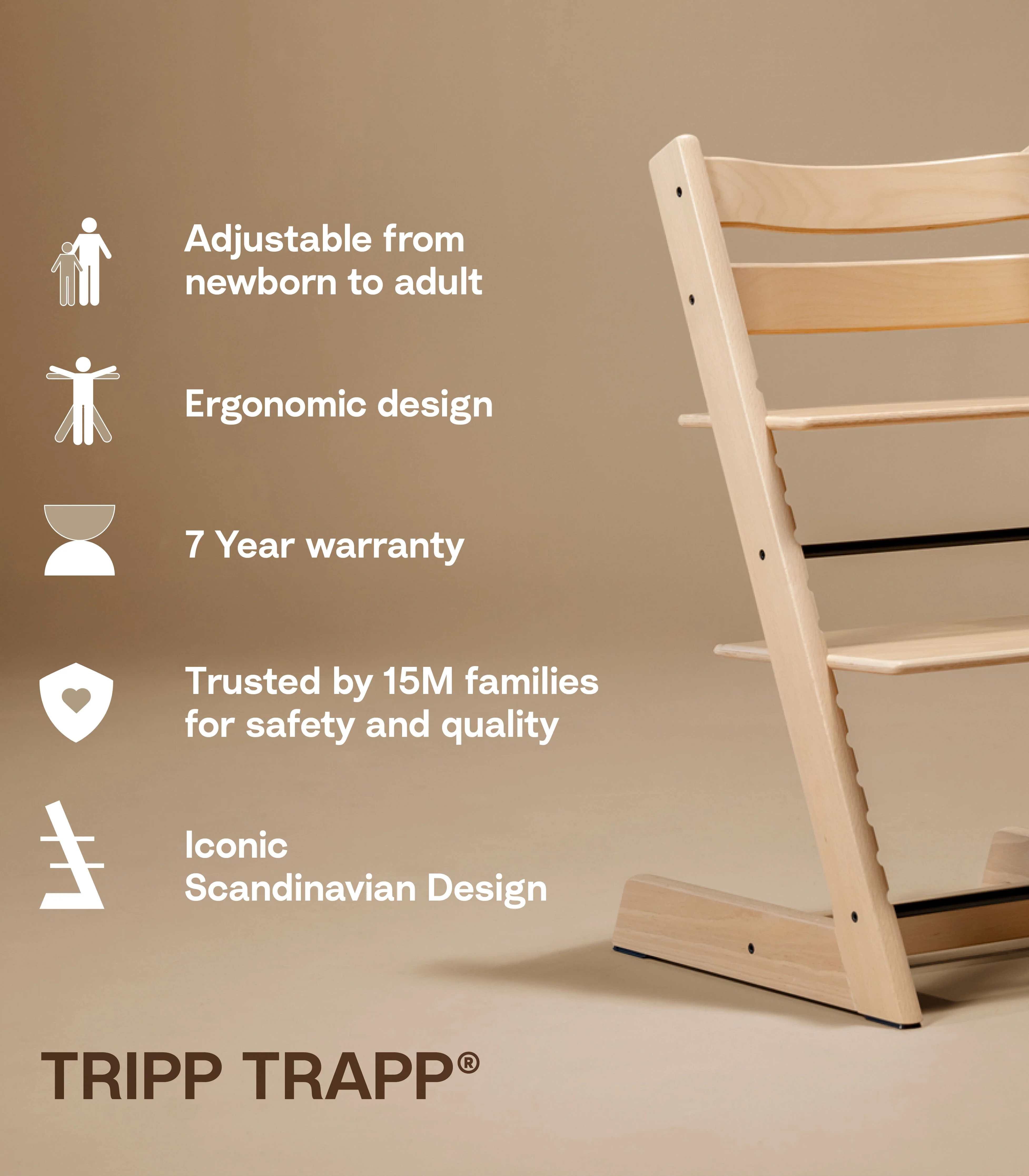 Stokke Tripp Trapp 2 Highchair with Cushion and Tray - Image 8