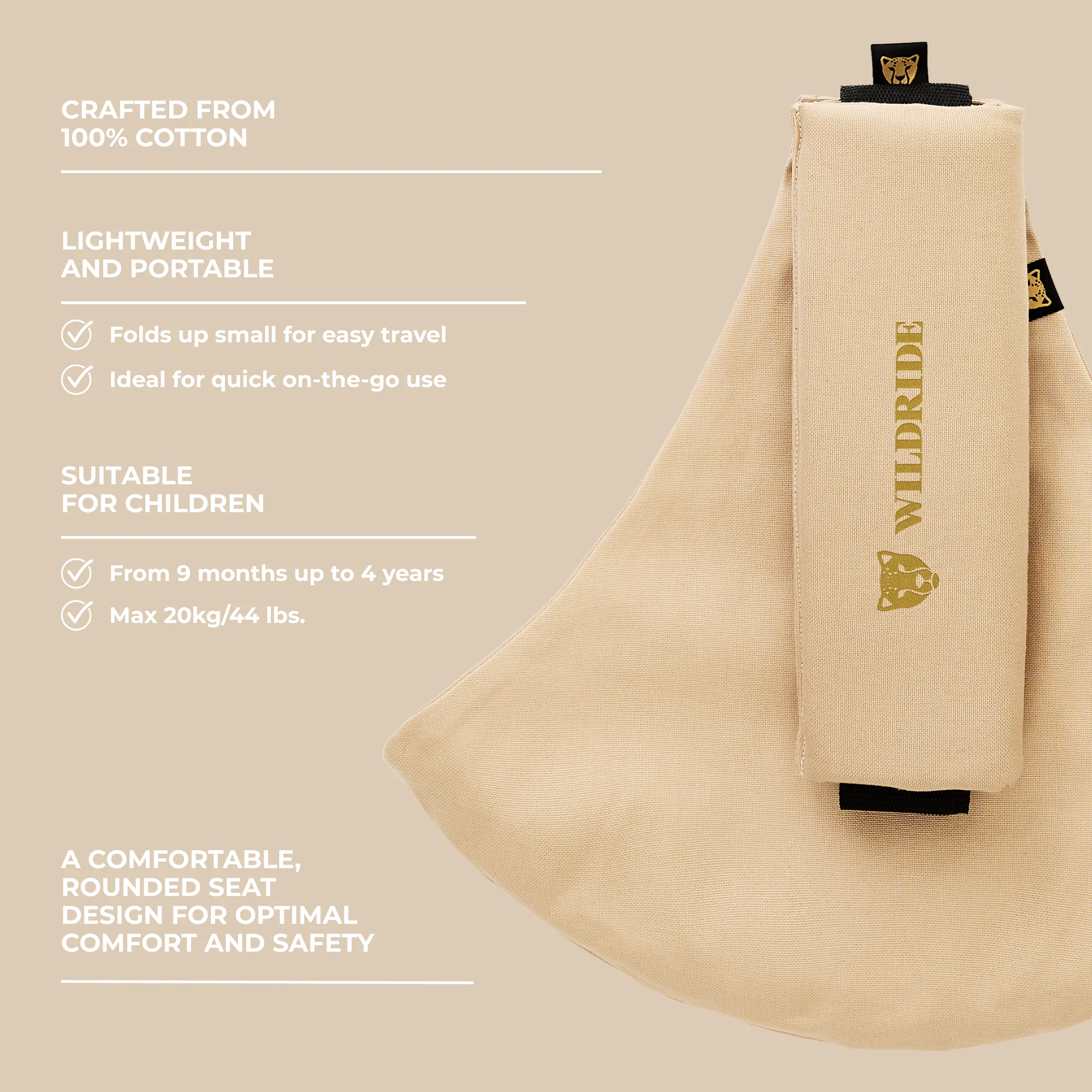 Wildride Toddler Carrier - Beige - Image 3