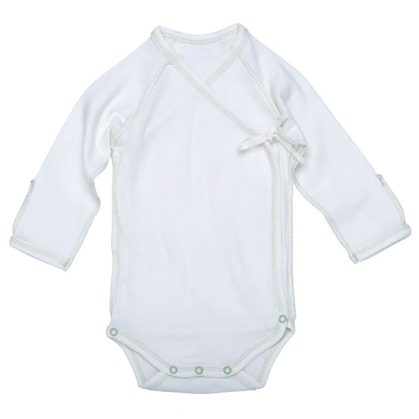 Under The Nile Inside-Out Babybody - Off White w. Sage Trim